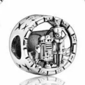 New-Star Wars R2D2, C3PO, & Logo European Charm